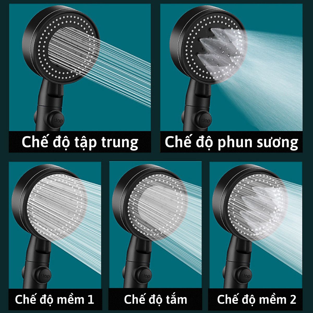 BỘ VÒI HOA SEN TĂNG ÁP CAO CẤP